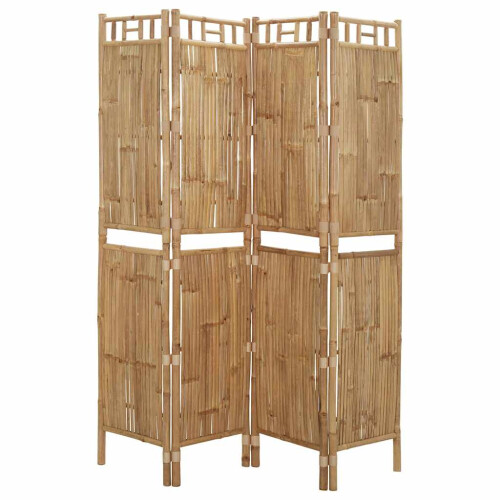 Berkfield 4-Panel Room Divider Bamboo 160x180 cm 2