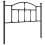 Berkfield Metal Replace Headboard Black 100 cm 2