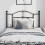 Berkfield Metal Replace Headboard Black 100 cm 3