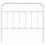 Berkfield Metal Replace Headboard White 107 cm 4