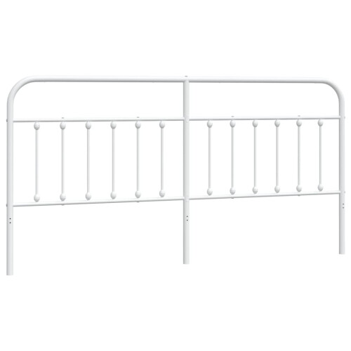 Berkfield Metal Replace Headboard White 200 cm 1