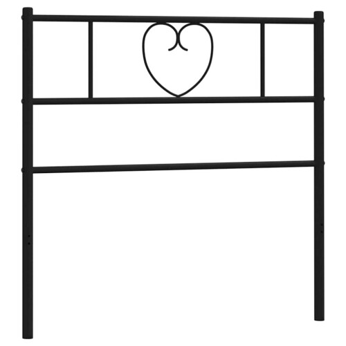 Berkfield Metal Replace Headboard Black 90 cm 2