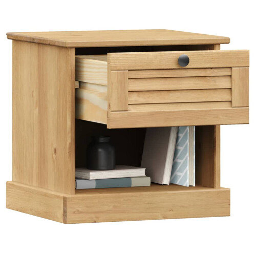 Berkfield Bedside Cabinet VIGO 42x35x42 cm Solid Wood Pine 2