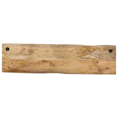 Berkfield Wall-mounted Coat Rack with 4 Hooks Solid Wood Mango 2