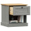 Berkfield Bedside Cabinet VIGO Grey 42x35x42 cm Solid Wood Pine 3