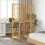 Berkfield Room Divider 4 Panels Brown Solid Wood Paulownia 3