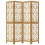 Berkfield Room Divider 4 Panels Brown Solid Wood Paulownia 4