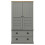 Berkfield Wardrobe VIGO Grey 90x55x170 cm Solid Wood Pine 4