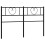 Berkfield Metal Replace Headboard Black 150 cm 3