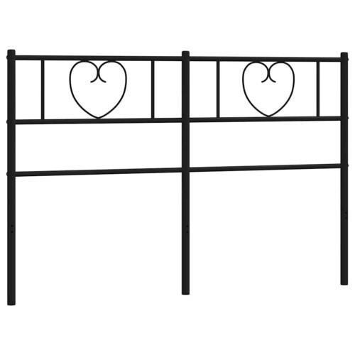 Berkfield Metal Replace Headboard Black 150 cm 2
