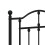 Berkfield Metal Replace Headboard Black 200 cm 5