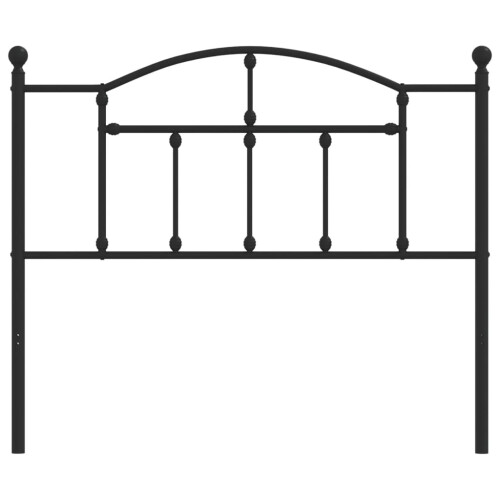 Berkfield Metal Replace Headboard Black 107 cm 2