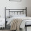Berkfield Metal Replace Headboard Black 107 cm 3