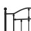 Berkfield Metal Replace Headboard Black 107 cm 5