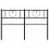 Berkfield Metal Replace Headboard Black 140 cm 4