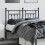 Berkfield Metal Replace Headboard Black 120 cm 3