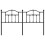 Berkfield Metal Replace Headboard Black 160 cm 3