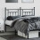 Berkfield Metal Replace Headboard Black 140 cm 3
