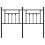Berkfield Metal Replace Headboard Black 140 cm 4