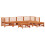 Berkfield Garden Lounge Set 7 pcs Wax Brown Solid Pine Wood 2