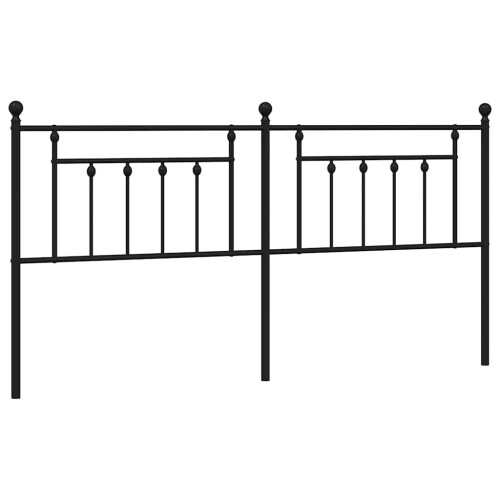 Berkfield Metal Replace Headboard Black 193 cm 1