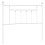 Berkfield Metal Replace Headboard White 107 cm 2