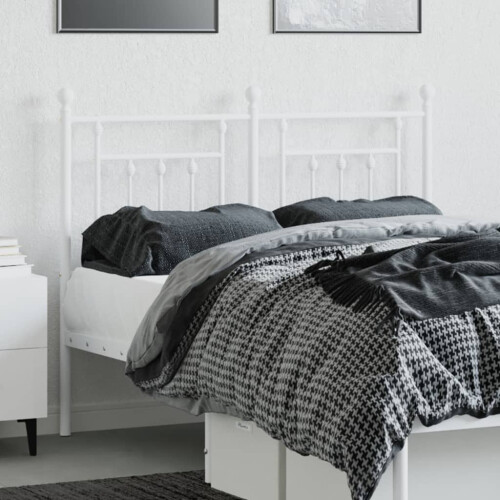 Berkfield Metal Replace Headboard White 120 cm 2