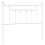 Berkfield Metal Replace Headboard White 100 cm 2