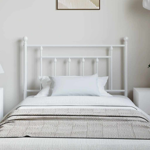 Berkfield Metal Replace Headboard White 100 cm 2