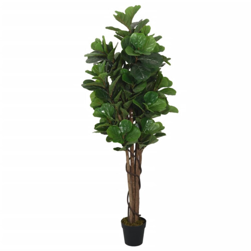 Berkfield Artificial Fiddle Leaf Fig Tree 96 Leaves 80 cm Green 1