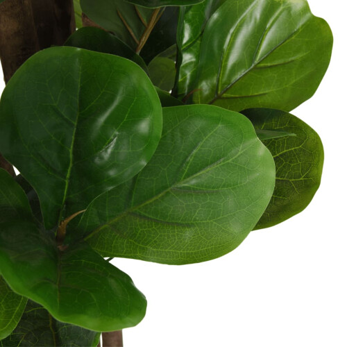 Berkfield Artificial Fiddle Leaf Fig Tree 96 Leaves 80 cm Green 2