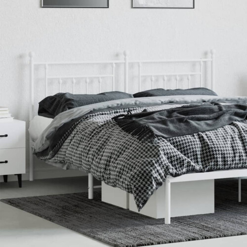 Berkfield Metal Replace Headboard White 160 cm 2
