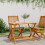 Berkfield Folding Garden Table 90x52.5x65 cm Solid Wood Acacia 3