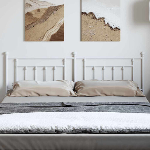 Berkfield Metal Replace Headboard White 180 cm 2