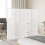 Berkfield Room Divider 5 Panels White Solid Wood Paulownia 3