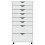 Berkfield Rolling Cabinet with Drawers MOSS White Solid Wood Pine 5