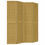 Berkfield Room Divider 4 Panels Brown Solid Wood Paulownia 2