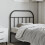Berkfield Metal Replace Headboard Black 80 cm 3