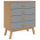 Berkfield Drawer Cabinet OLDEN Grey and Brown Solid Wood Pine 2