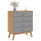Berkfield Drawer Cabinet OLDEN Grey and Brown Solid Wood Pine 4