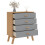 Berkfield Drawer Cabinet OLDEN Grey and Brown Solid Wood Pine 5