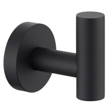 Matte Black Bathroom Towel Hook and Robe Hook, 304 Stainless Steel Rust‑Resistant Wall Mounted Design