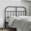 Berkfield Metal Replace Headboard Black 120 cm 3
