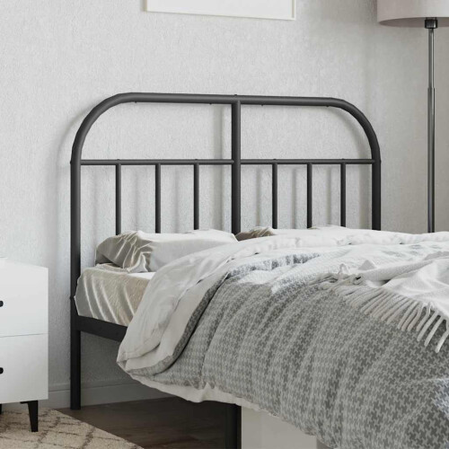 Berkfield Metal Replace Headboard Black 120 cm 2