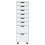 Berkfield Rolling Cabinet with Drawers MOSS White Solid Wood Pine 5