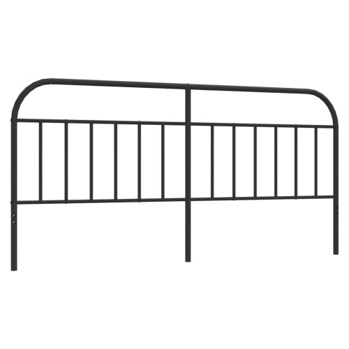 Berkfield Metal Replace Headboard Black 200 cm 1