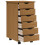 Berkfield Rolling Cabinet with Drawers MOSS Honey Brown Solid Wood Pine 4