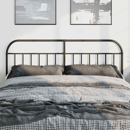 Berkfield Metal Replace Headboard Black 193 cm 2