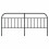 Berkfield Metal Replace Headboard Black 193 cm 4