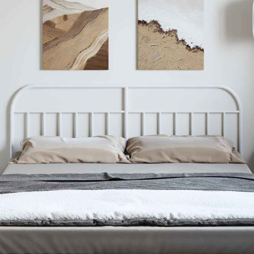 Berkfield Metal Replace Headboard White 193 cm 2